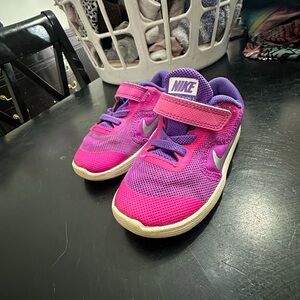 Nike Kids Fuchsia and Violet Sneakers